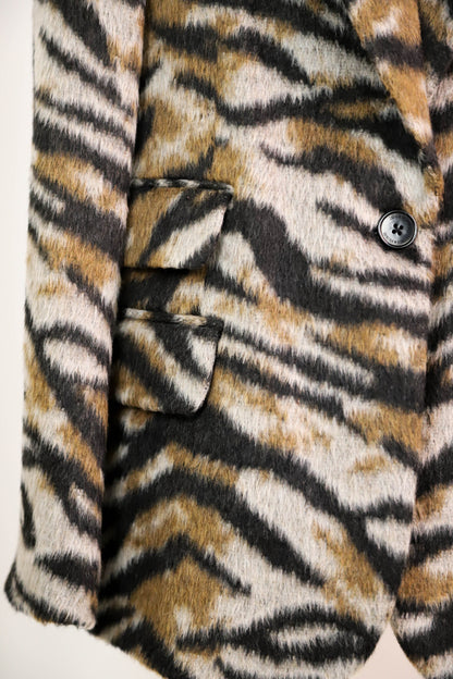 Blazer multicolore cintré en fausse fourrure motif zébré ZADIG ET VOLTAIRE XS