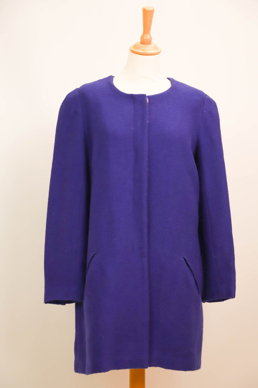 Manteau violet coupe droite Sophie T Taille L