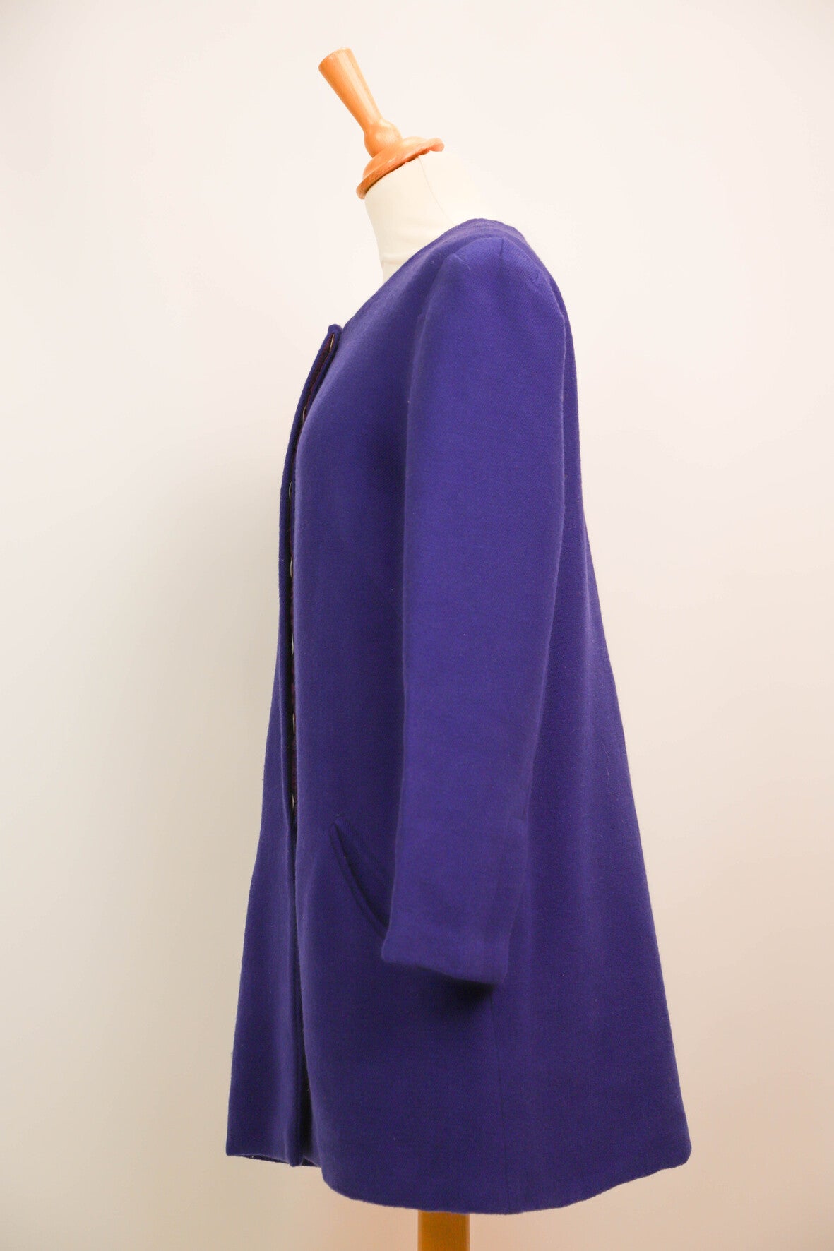 Manteau violet coupe droite Sophie T Taille L