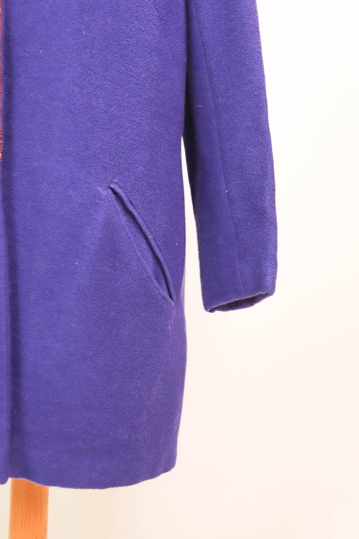 Manteau violet coupe droite Sophie T Taille L