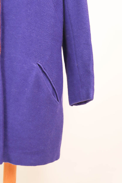 Manteau violet coupe droite Sophie T Taille L