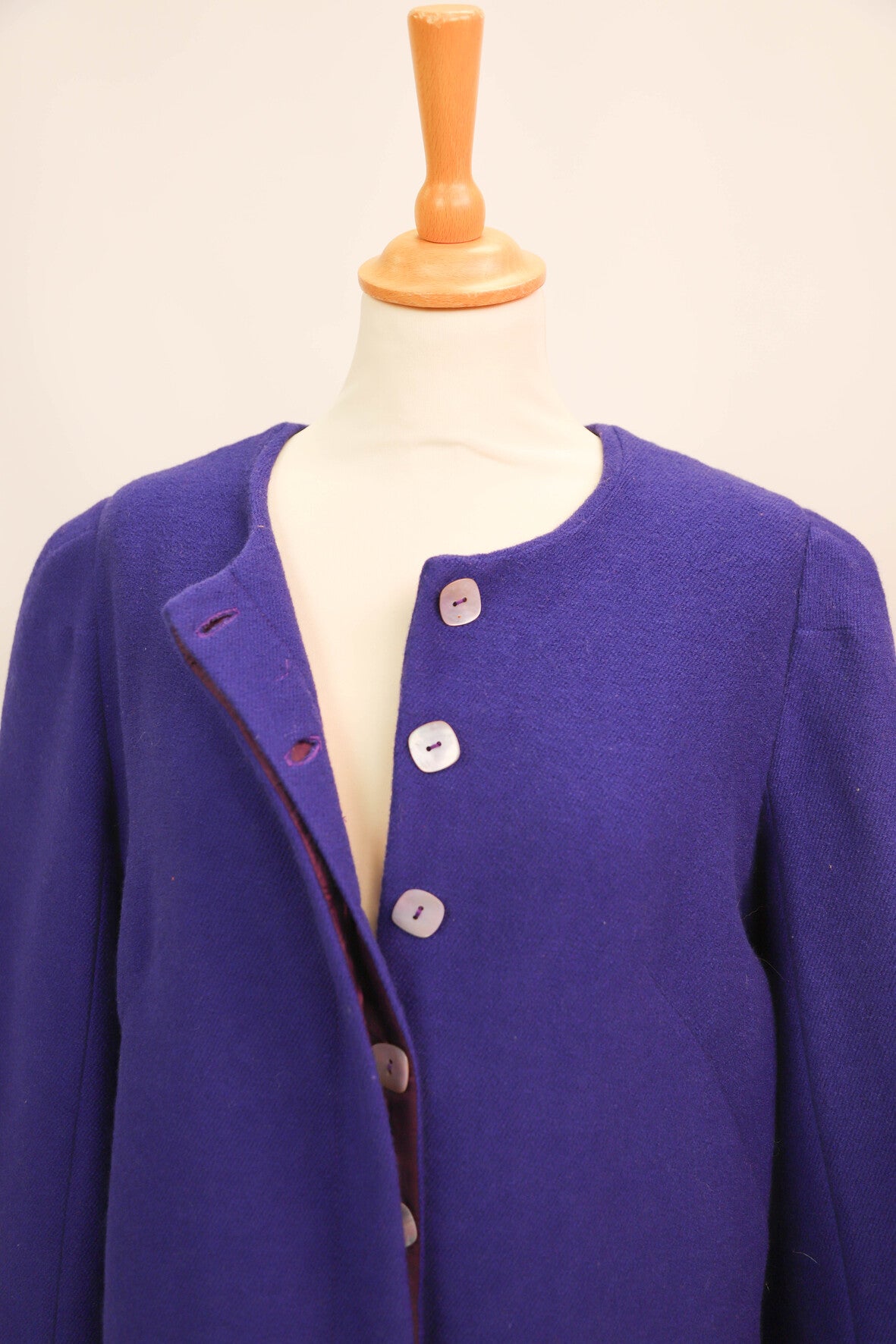Manteau violet coupe droite Sophie T Taille L