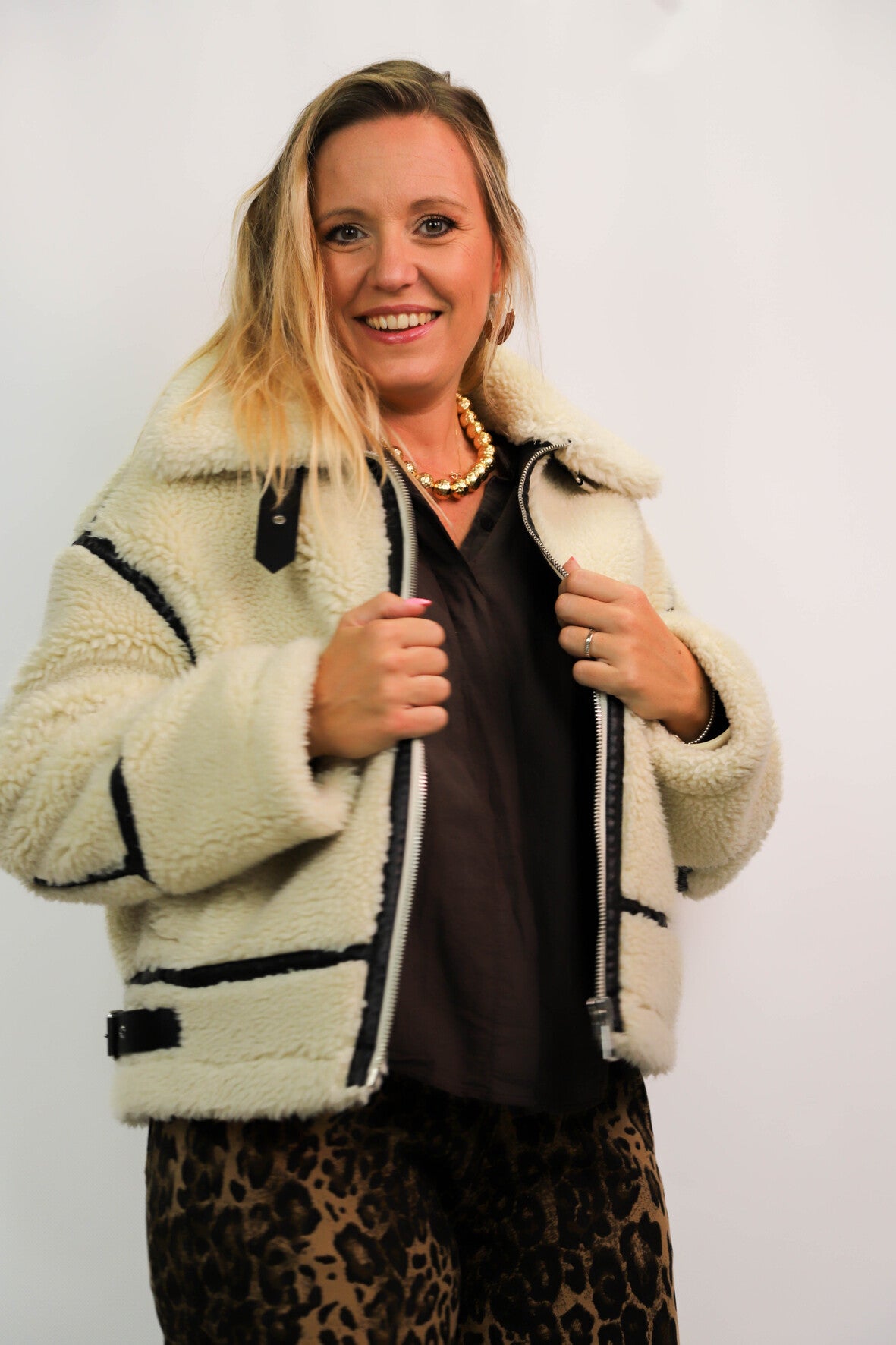 Blouson oversize beige Zara Taille XS