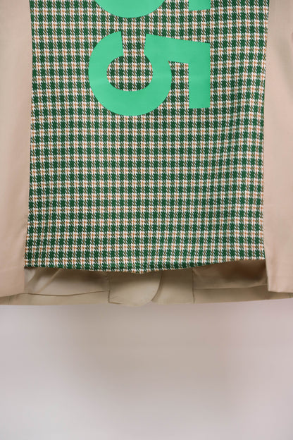 Veste blazer beige et verte Aïkha Taille M