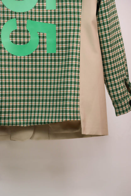 Veste blazer beige et verte Aïkha Taille M