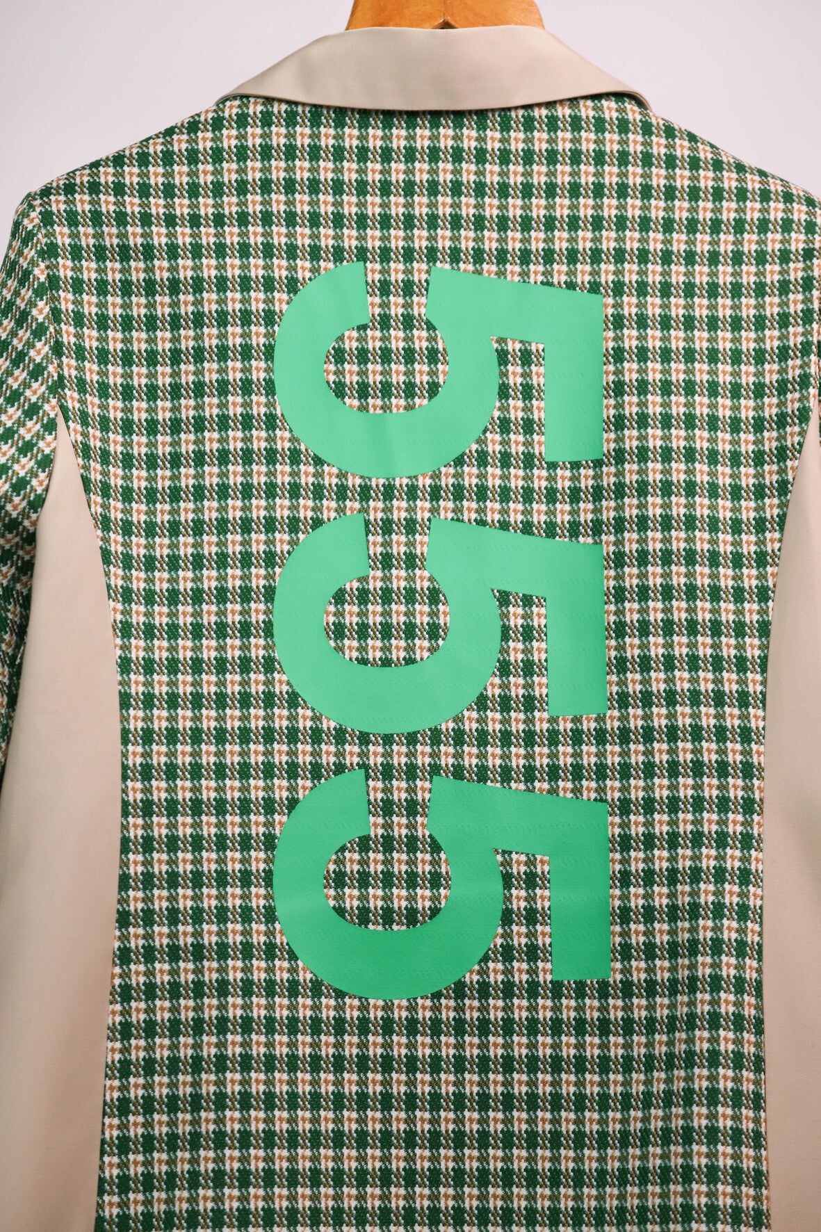 Veste blazer beige et verte Aïkha Taille M