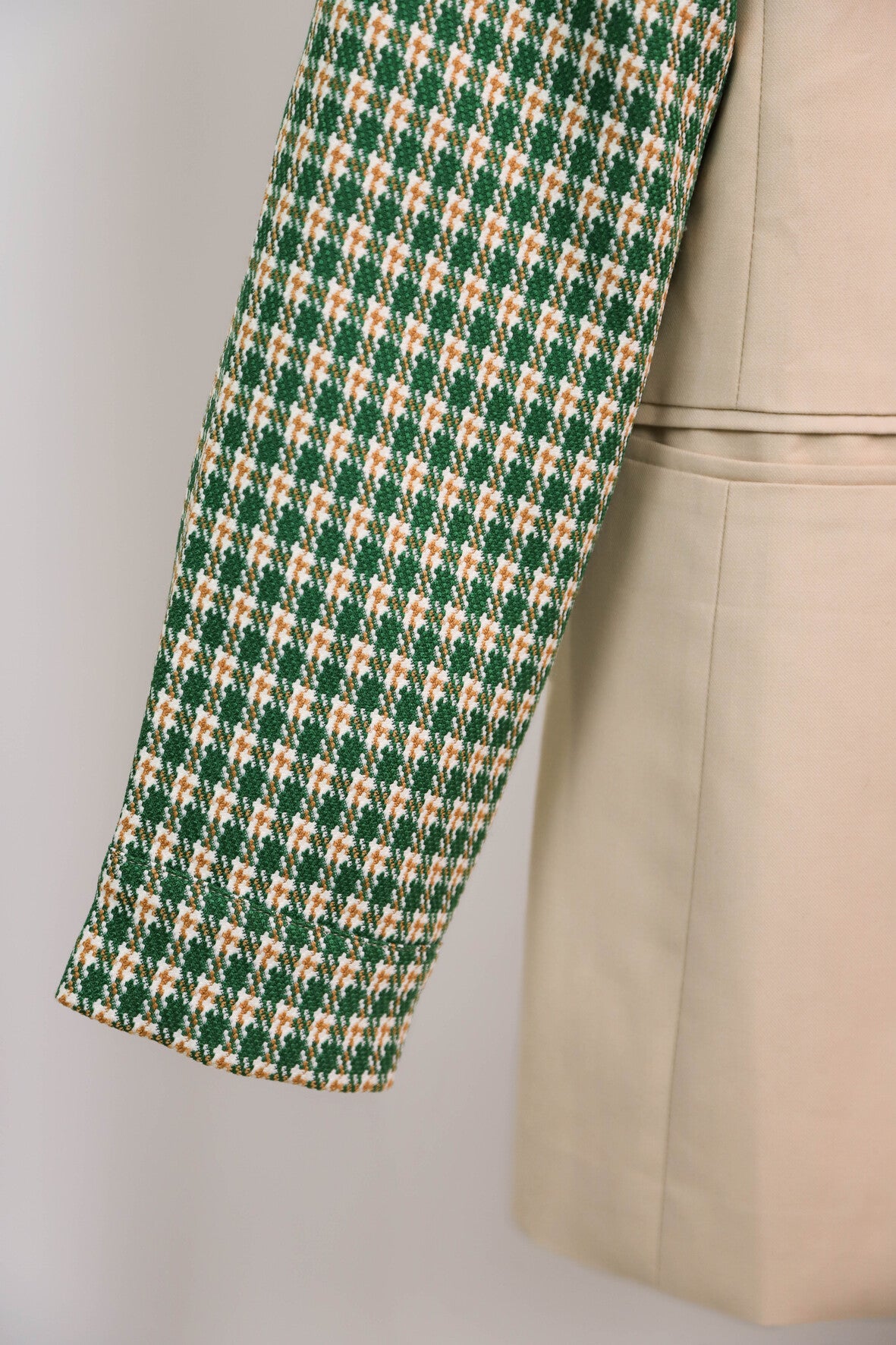 Veste blazer beige et verte Aïkha Taille M