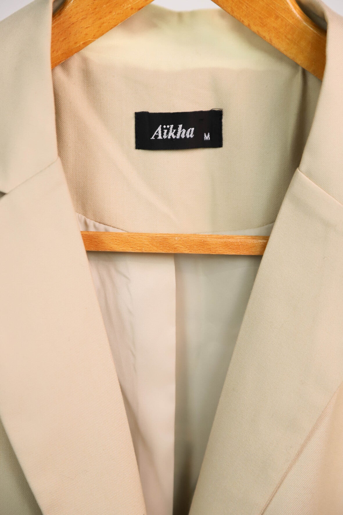 Veste blazer beige et verte Aïkha Taille M