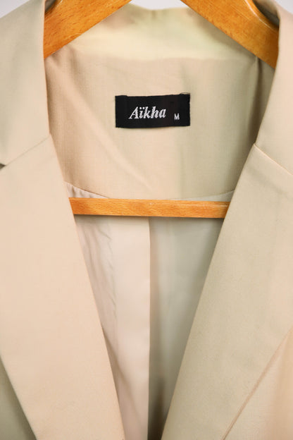 Veste blazer beige et verte Aïkha Taille M