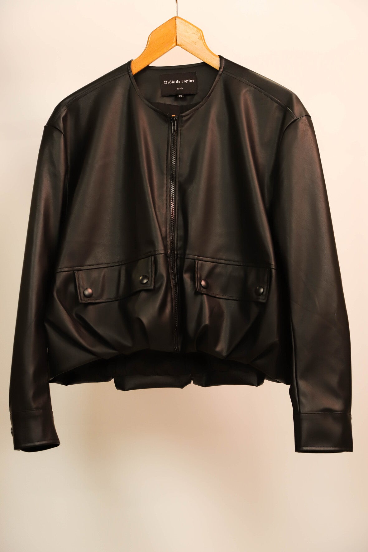 Veste simili cuir noire Drole de Copine Taille Unique - NEUF