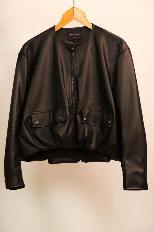 Veste simili cuir noire Drole de Copine Taille Unique - NEUF