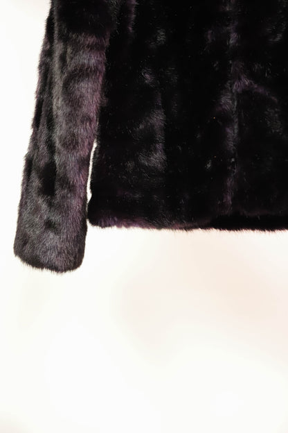 Manteau en fausse fourrure noir 123 Taille L