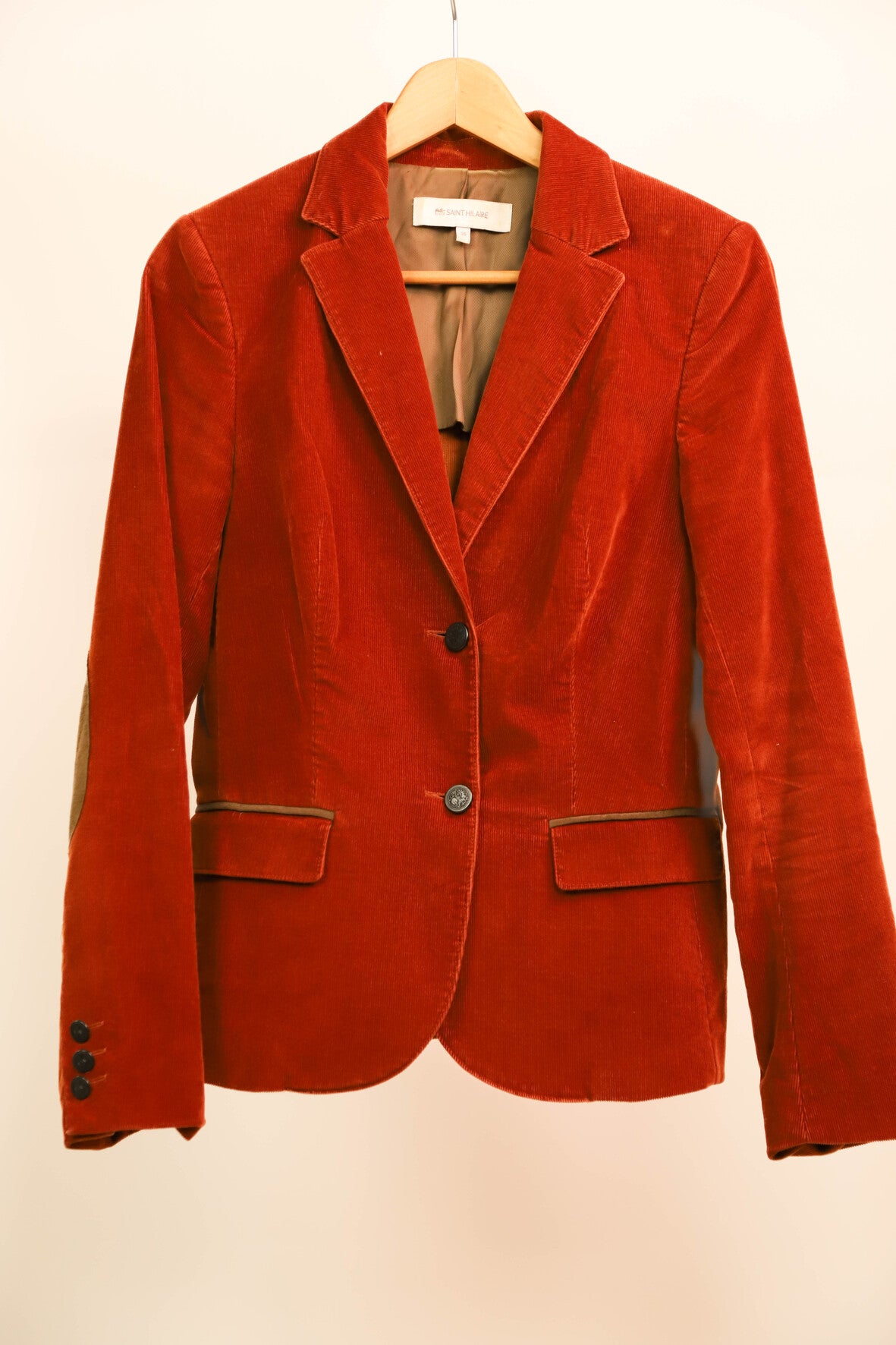 Veste blazer en velours cotelé marron, Saint Hilaire Taille M