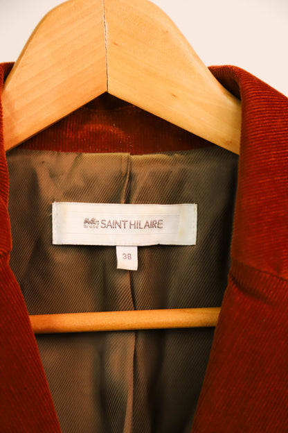 Veste blazer en velours cotelé marron, Saint Hilaire Taille M