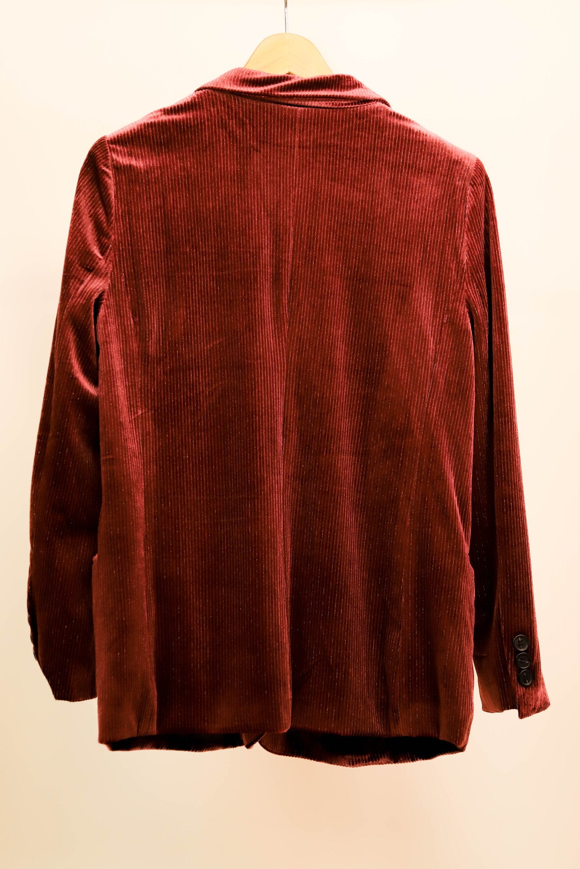 Veste Blazer en velours cotelé et fils brillants rouge bordeaux La Petite Etoile Taille S