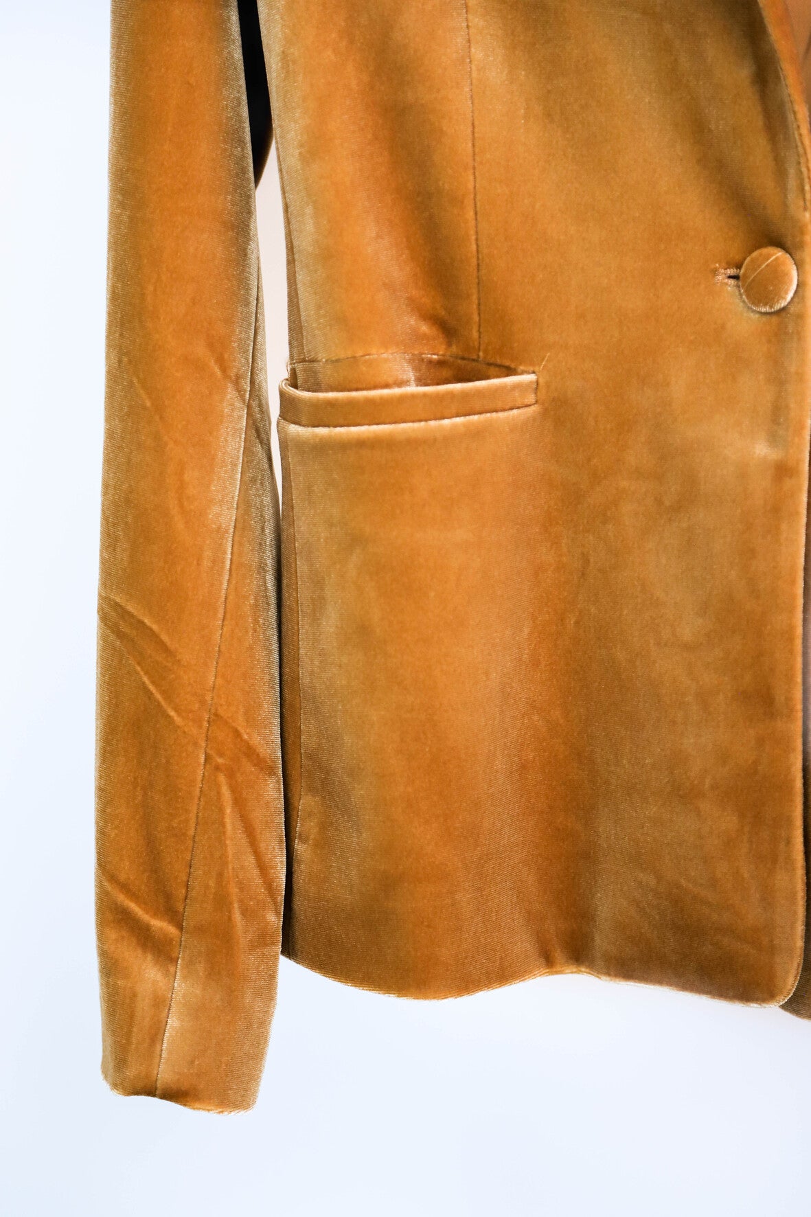 Veste blazer en velours beige effet brillant Molly Bracken Taille M