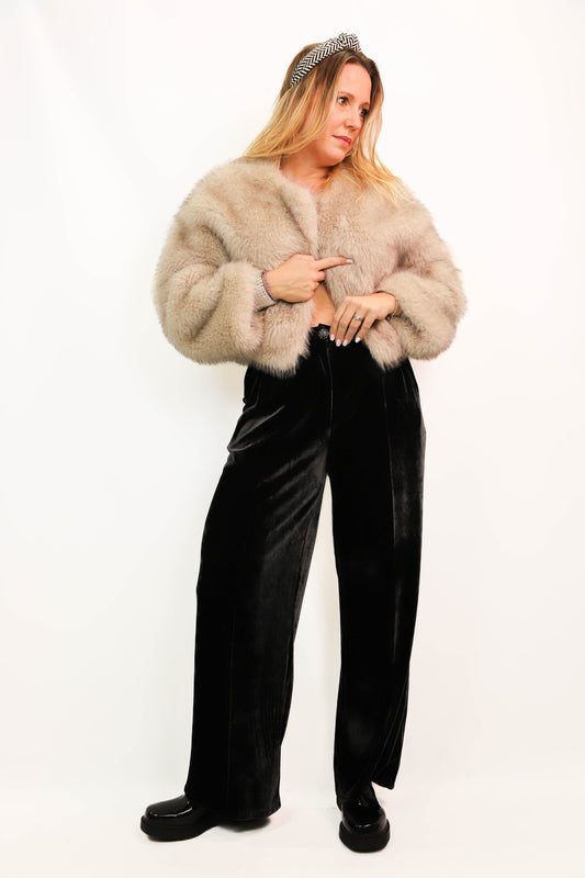 Pantalon en velours noir Kiabi Taille L