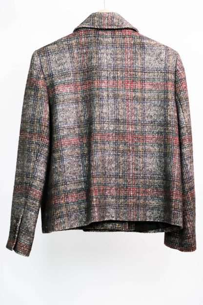 Manteau gris à carreaux Zara Taille L