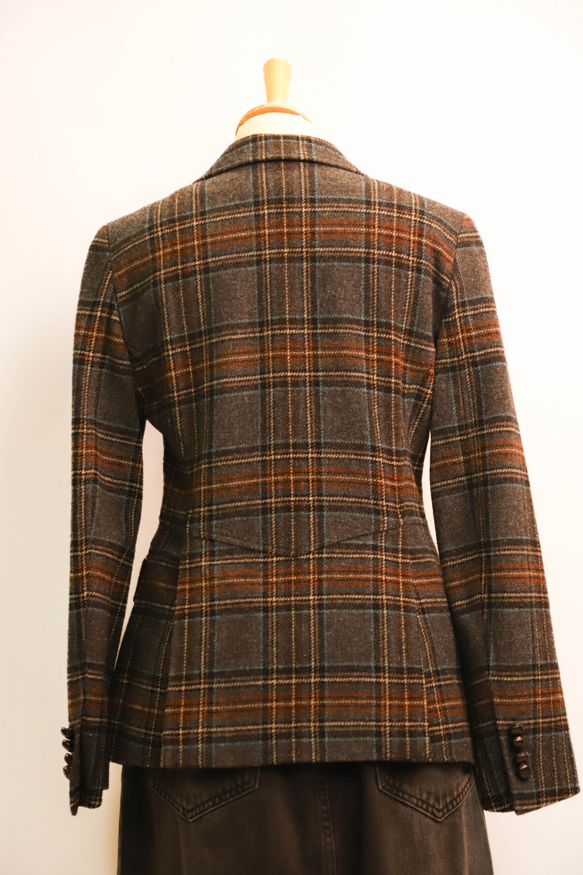 Blazer gris à carreaux Gant Taille L