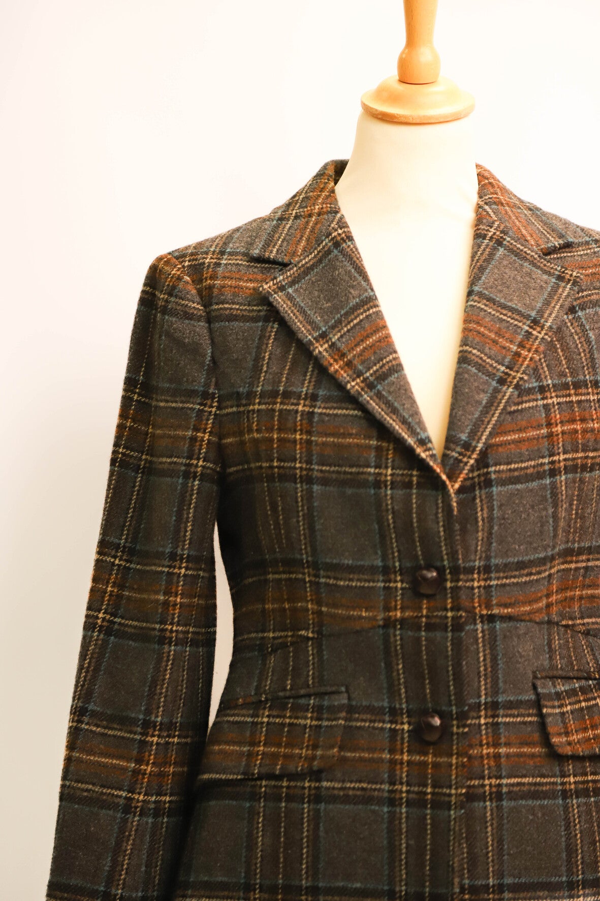 Blazer gris à carreaux Gant Taille L