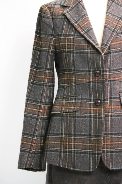 Blazer gris à carreaux Gant Taille L