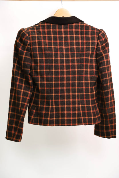 Blazer à carreaux rouge et noir Lanvin Taille S - PEPITE