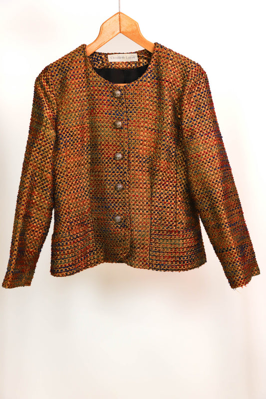 Veste vintage multicolore Christine La Rue Taille M