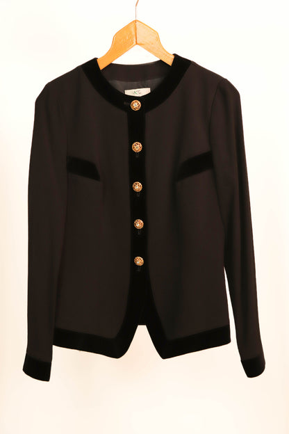 Veste noire bimatière Fink Taille M