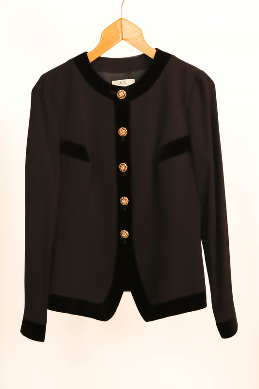 Veste noire bimatière Fink Taille M