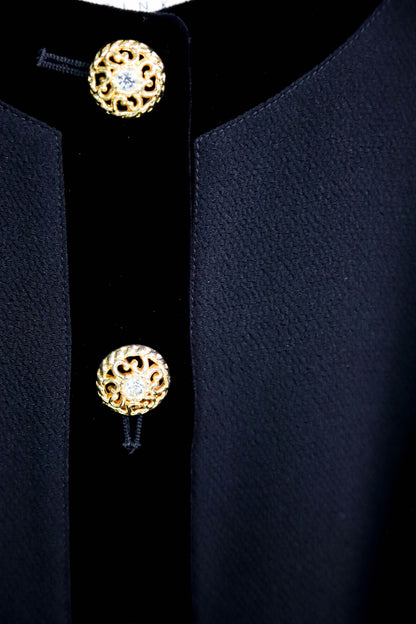 Veste noire bimatière Fink Taille M