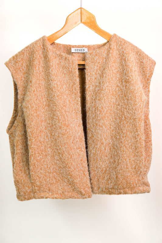 Veste sans manches marron Senes Taille Unique