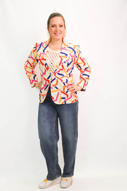 Jean bleu taille haute coupe large Nina Carter Taille L - NEUF