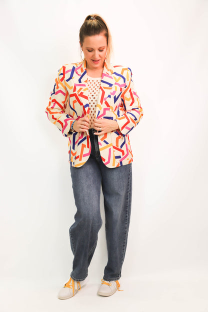 Jean bleu taille haute coupe large Nina Carter Taille L - NEUF