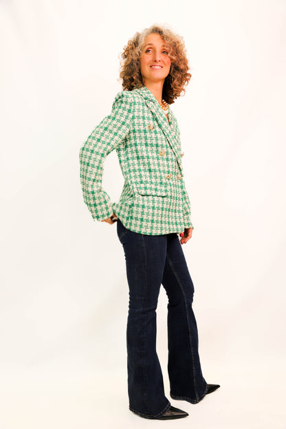 Veste verte et blanche New Collection Taille M