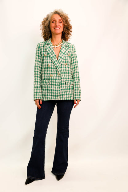 Veste verte et blanche New Collection Taille M
