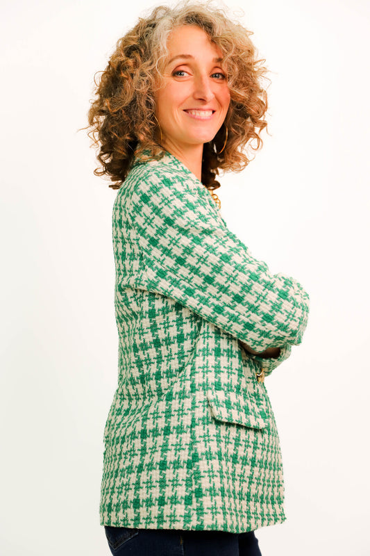 Veste verte et blanche New Collection Taille M