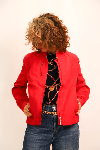 Blouson rouge Alba Moda Taille M - NEUF